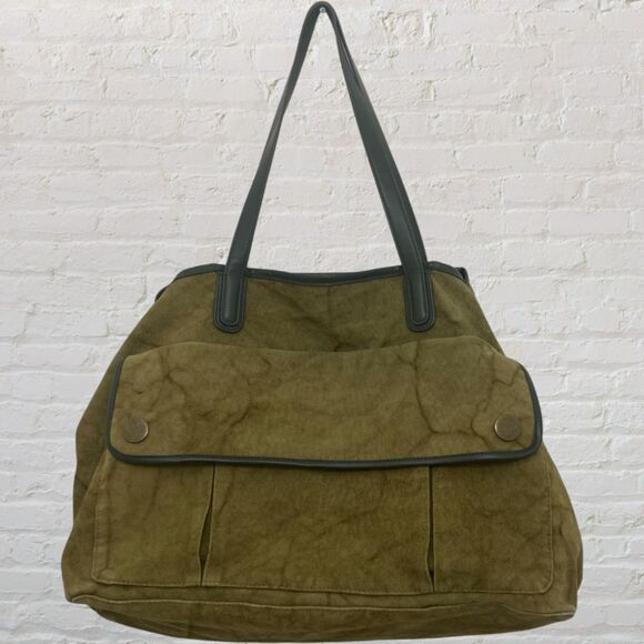 Nili Lotan Target Olive Canvas Slouchy Tote Bag 18" Designer Collab 💚 - Picture 1 of 16